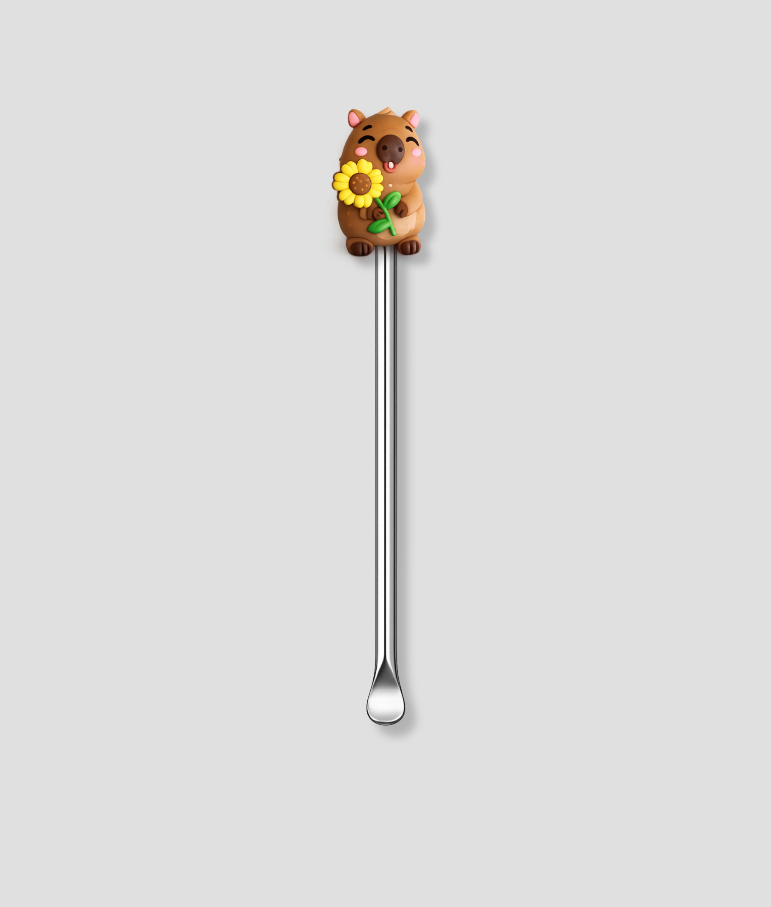 Mini schepje met capybara en zonnebloem design