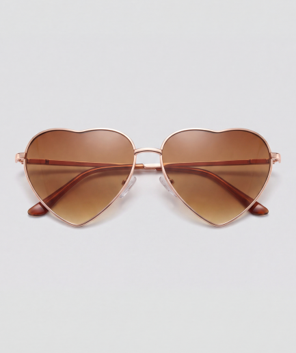 Brown heart, bril met bruin montuur en bruin glazen