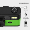 Groene FestiSnap retro camera met draaiknop voor de filters