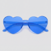 Hartjesbril, montuur blauw, glas blauw