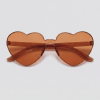 Hartjesbril, montuur bruin, glas bruin