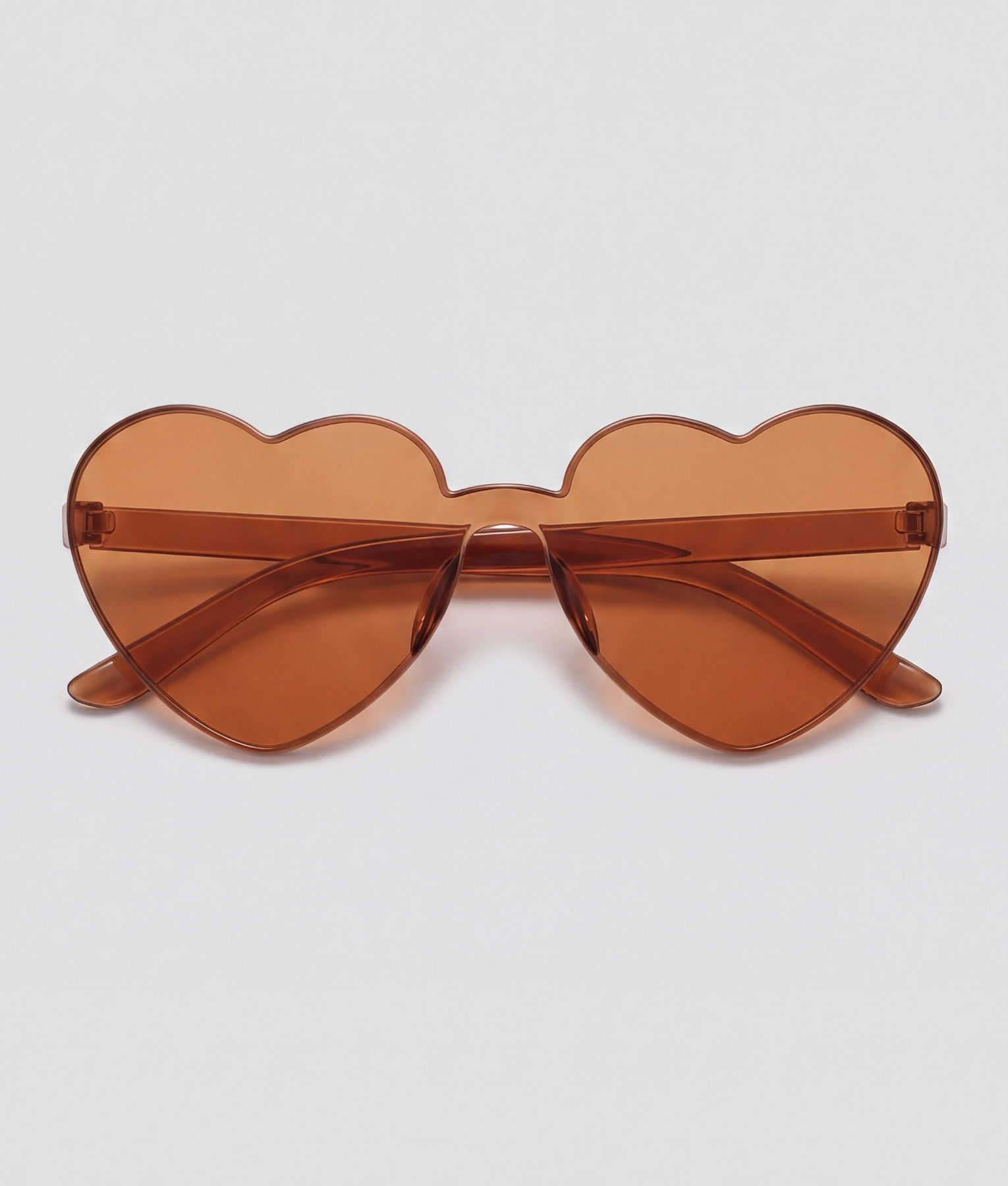 Hartjesbril, montuur bruin, glas bruin