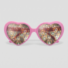 Spacy, montuur roze, glas hartjes effect