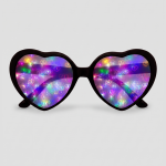 Spacy, montuur zwart, glas hartjes effect